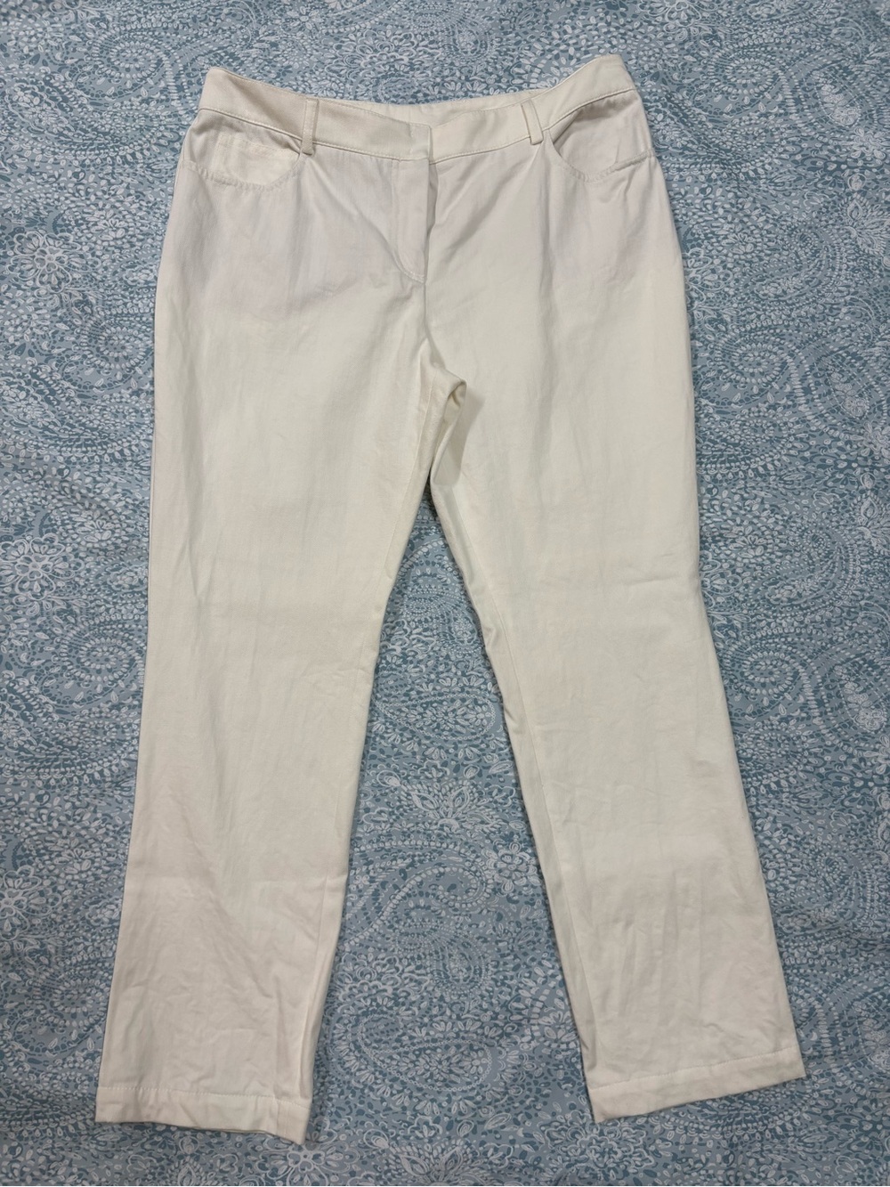 Akris Crisp White Straight-Leg Jeans